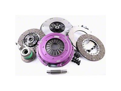 X-Clutch 10.50-Inch Twin Sprung Organic Disc Clutch Kit with Flywheel and Hydraulic Release Bearing; 23-Spline (18-23 Mustang GT)