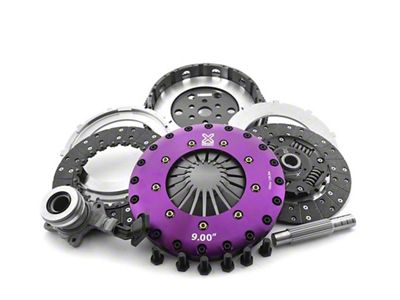 X-Clutch 10.50-Inch Twin Sprung Organic Disc Clutch Kit with Flywheel and Hydraulic Release Bearing; 26-Spline (07-14 Mustang GT500)