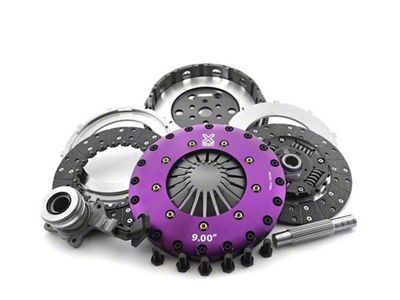 X-Clutch 9-Inch Triple Solid Ceramic Disc Clutch Kit with Chromoly Flywheel and Hydraulic Release Bearing; 26-Spline (07-14 Mustang GT500)