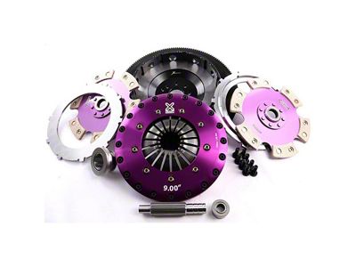 X-Clutch 9-Inch Twin Solid Ceramic Disc Clutch Kit with Chromoly Flywheel; 26-Spline (96-04 Mustang GT)