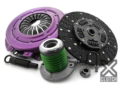 X-Clutch Stage 1 Single Sprung Organic Disc Clutch Kit with Hydraulic Release Bearing; 10-Spline (05-10 Mustang GT)