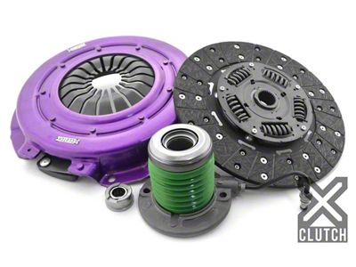 X-Clutch Stage 1 Single Sprung Organic Disc Clutch Kit with Hydraulic Release Bearing; 26-Spline (05-10 Mustang GT)