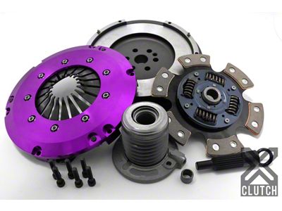 X-Clutch Stage 2R Single Ceramic Race Disc Clutch Kit with Chromoly Flywheel and Hydraulic Release Bearing; 23-Spline (15-23 Mustang EcoBoost)