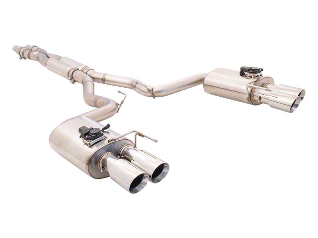 XForce Varex 3-Inch Cat-Back Exhaust with Polished Quad Tips (18-23 Mustang GT Fastback)