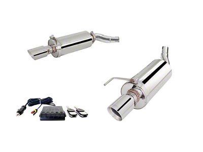 XForce Twin 3-Inch Polished Axle-Back Exhaust (15-17 Mustang GT Fastback)