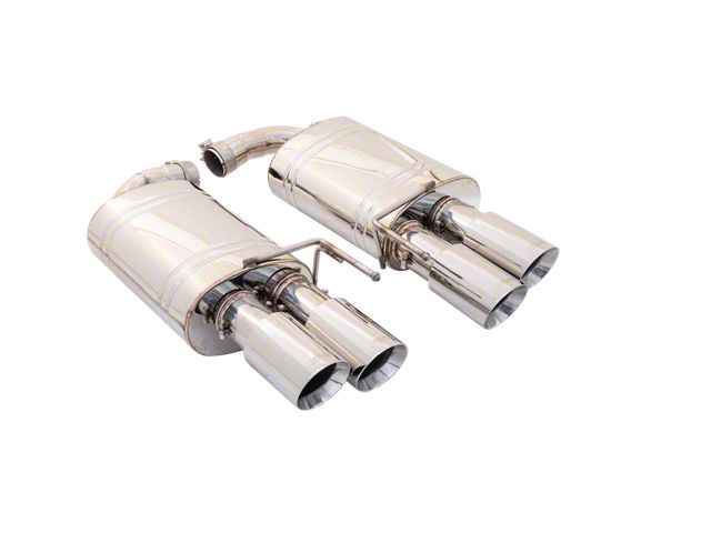 XForce Twin 3-Inch Polished Axle-Back Exhaust (18-23 Mustang GT Fastback w/o Active Exhaust)