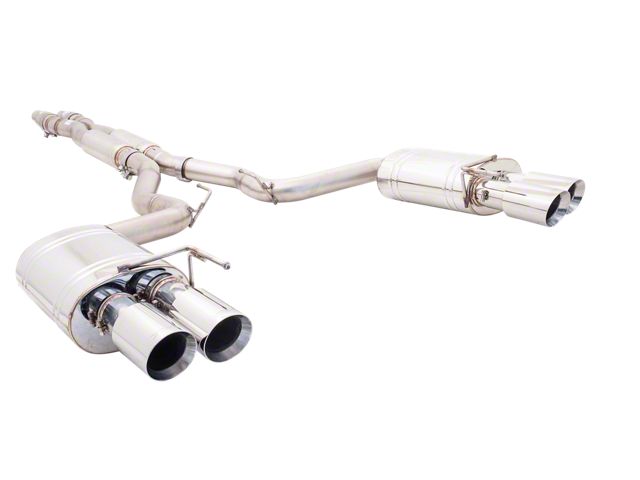 XForce Twin 3-Inch Polished Cat-Back Exhaust (18-23 Mustang GT Fastback w/o Active Exhaust)