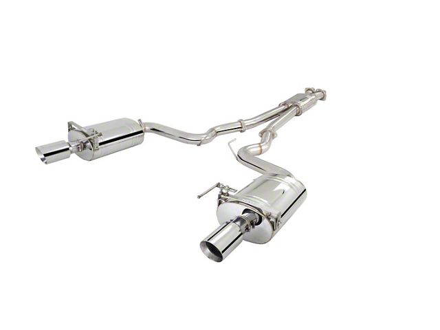 XForce Twin 3-Inch Polished Cat-Back Exhaust with Oval Rear Mufflers (15-17 Mustang GT Fastback)