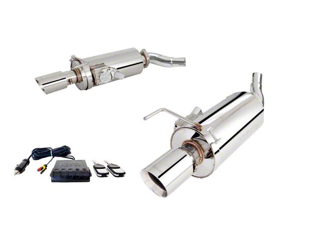 XForce Varex Twin 3-Inch Polished Axle-Back Exhaust (15-17 Mustang GT Fastback)