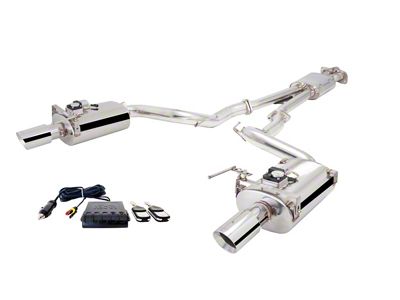 XForce Varex Twin 3-Inch Polished Cat-Back Exhaust with Oval Rear Mufflers (15-17 Mustang GT Fastback)