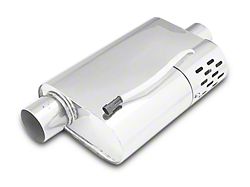 XForce Oval Varex Hidden Motor Muffler; 3-Inch Inlet/3-Inch Outlet (Universal; Some Adaptation May Be Required)