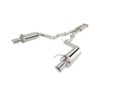 XForce Twin 3-Inch Polished Cat-Back Exhaust with Round Rear Mufflers (15-17 Mustang GT Fastback)