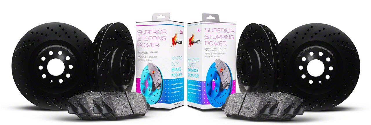 Xbrakes Challenger Xi Series Brake Rotor and Pad Kit; Front