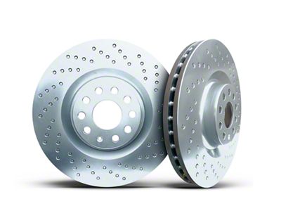 Xbrakes Xi Series Brake Rotor and Pad Kit; Front and Rear; Silver (15-20 Challenger SRT Hellcat; 15-23 6.4L HEMI Challenger w/ 6-Piston Front Calipers)
