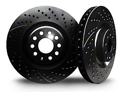 Xbrakes Xi Series Brake Rotor and Pad Kit; Front and Rear; Black (15-18 6.4L HEMI Charger w/ 6-Piston Front Calipers; 15-23 6.2L HEMI Charger)