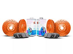 Xbrakes Xi Series Brake Rotor and Pad Kit; Front and Rear; Orange (06-13 Corvette C6 427, Grand Sport, Z06 w/o Z07 Brake Package)