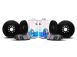 Xbrakes Xi Series Brake Rotor and Pad Kit; Front and Rear; Black (24-25 Mustang GT w/o Performance Pack, EcoBoost w/ Performance Pack)