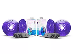 Xbrakes Xi Series Brake Rotor and Pad Kit; Front and Rear; Purple (99-04 Mustang GT, V6)