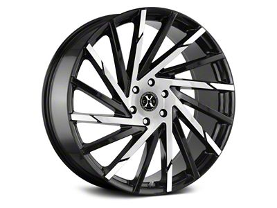 Xcess X02 Gloss Black Machined Wheel; 20x8.5; 10mm Offset (08-23 RWD Challenger, Excluding Widebody)