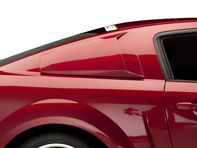 Quarter Window Scoops; Unpainted (05-14 Mustang Coupe)