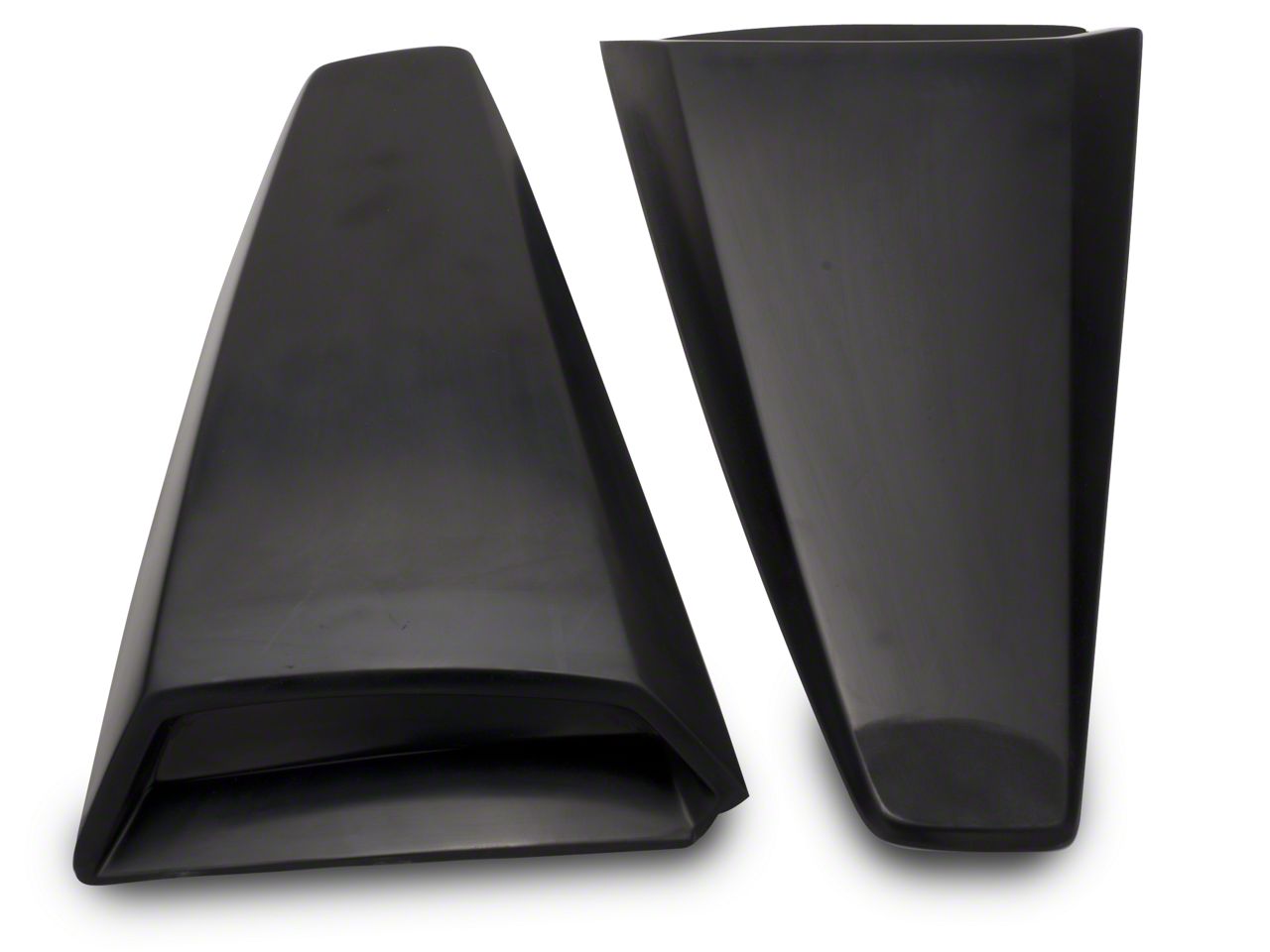Mustang Quarter Window Scoops; Unpainted (99-04 Mustang Coupe