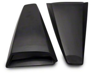 Mustang Quarter Window Scoops; Unpainted (99-04 Mustang Coupe