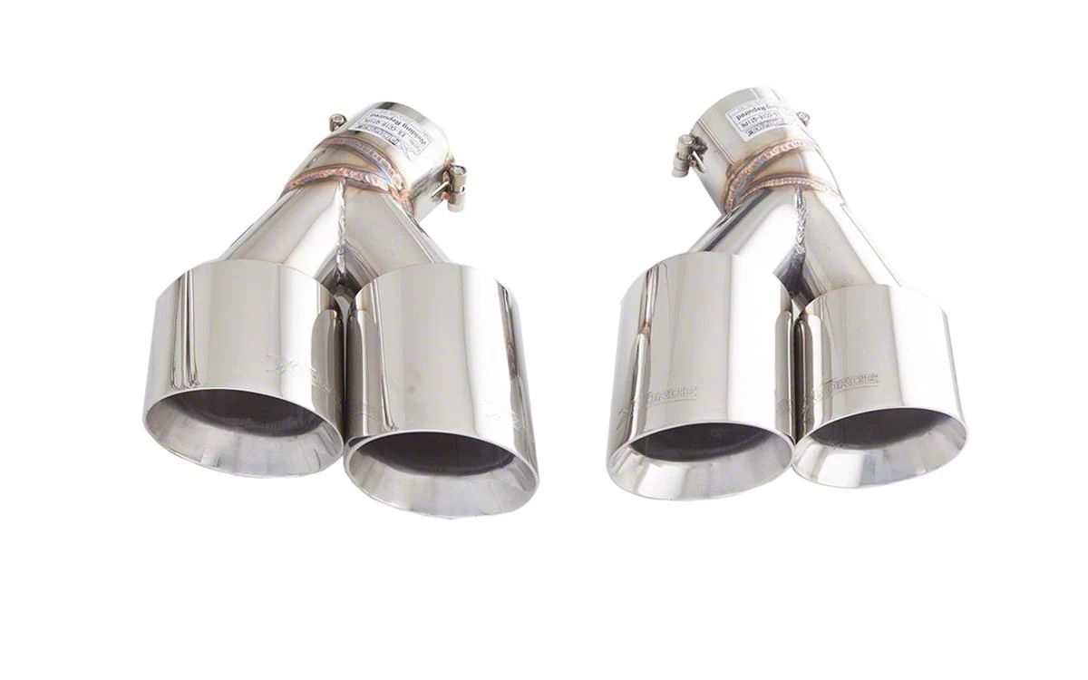 XForce Camaro Twin Quad Exhaust Tips; 4Inch; Polished ESCC16QT (16