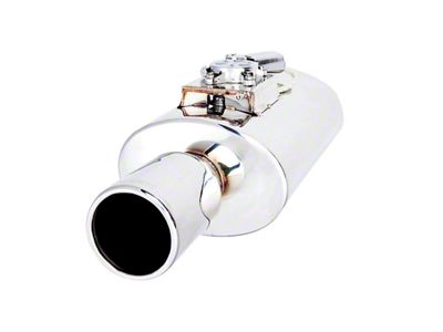 XForce Varex Valved Center Oval Muffler with 4-Inch Tip; 3-Inch Inlet (Universal; Some Adaptation May Be Required)