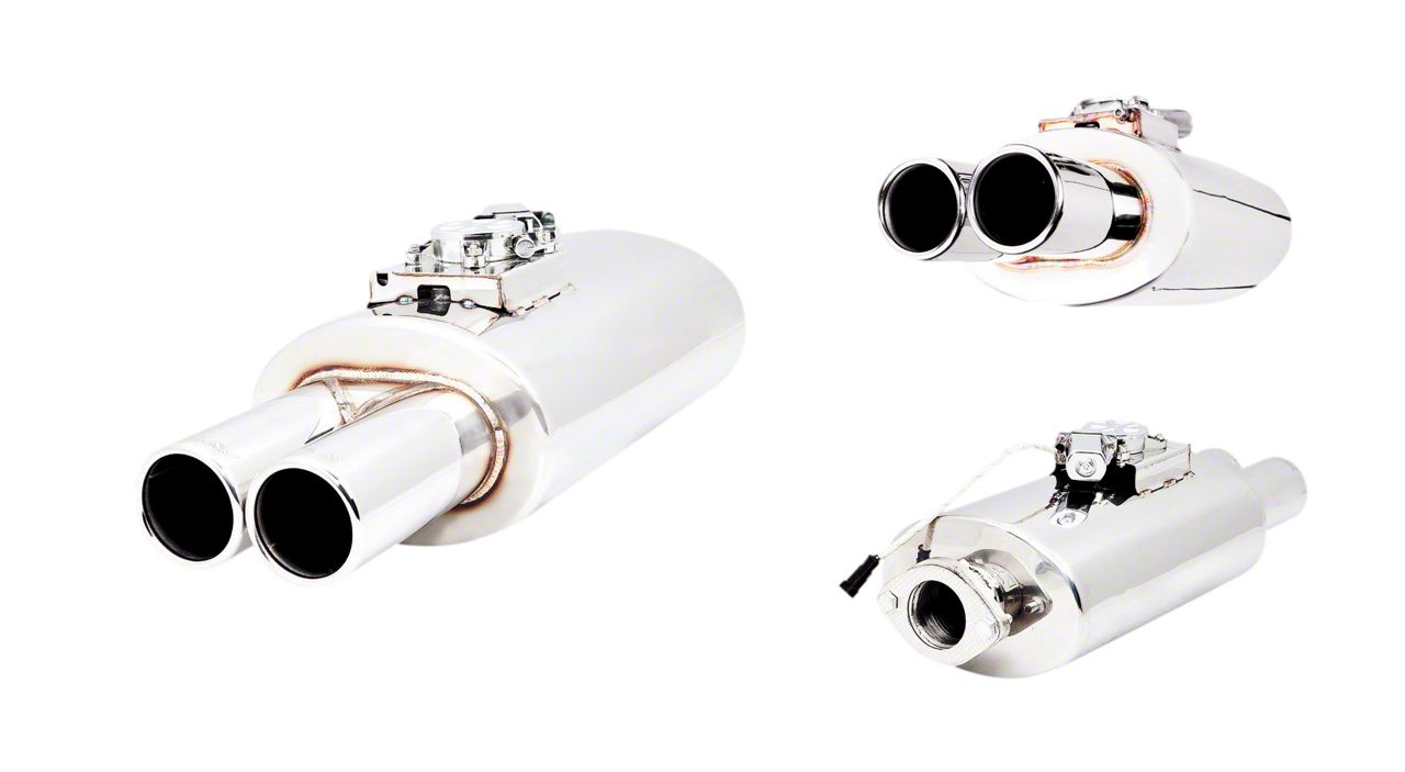 XForce Challenger Varex Valved Center/Twin-Out Oval Muffler with 3-Inch ...
