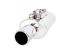 XForce Varex Valved Center Oval Muffler with 4-Inch Tip; 2.50-Inch Inlet (Universal; Some Adaptation May Be Required)