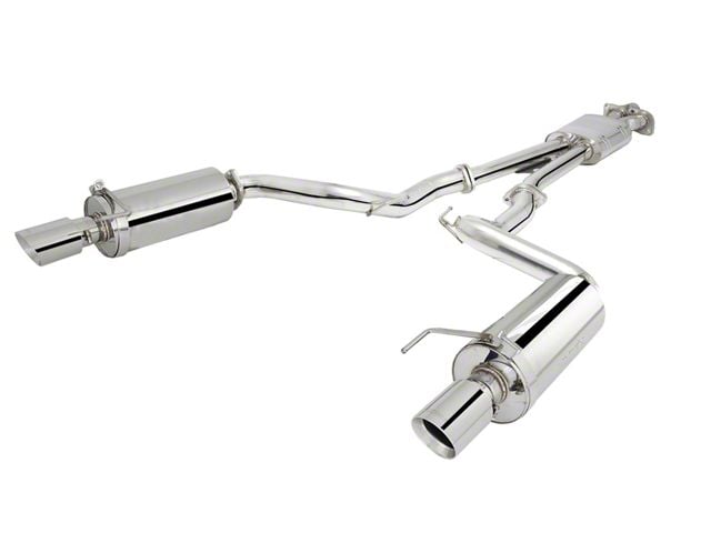 XForce Twin 2.50-Inch Cat-Back Exhaust with Round Rear Mufflers (15-17 Mustang GT)