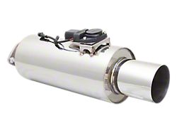 XForce Varex Valved Cannon Oval Muffler with 4.50-Inch Tip; 3.50-Inch Inlet (Universal; Some Adaptation May Be Required)