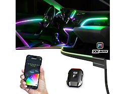 XK Glow XKmax Fiber Optic Interior Ambient Light Strip Kit with Bluetooth-Controlled App; 4 x 43-Inch (Universal; Some Adaptation May Be Required)