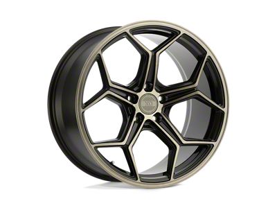 XO Luxury Helsinki Dark Bronze with Brushed Bronze Face Wheel; Rear Only; 20x10.5; 20mm Offset (94-98 Mustang)