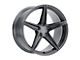XO Luxury Auckland Full Brushed Gunmetal Wheel; 22x9.5 (08-23 RWD Challenger, Excluding Widebody)