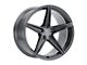 XO Luxury Auckland Full Brushed Gunmetal Wheel; Rear Only; 22x10.5 (08-23 RWD Challenger, Excluding Widebody)
