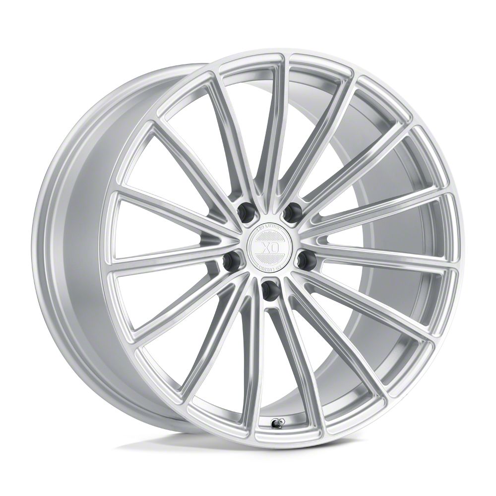 XO Luxury London Silver with Brushed Face Wheel; 22x10.5; 20mm Offset (08-23 RWD Challenger, Excluding SRT Hellcat &amp; Widebody)