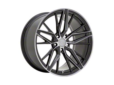 XO Luxury Zurich Gloss Black with Machined Gloss Dark Tint Wheel; 20x9 (2024 Mustang)