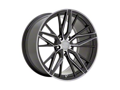 XO Luxury Zurich Gloss Black with Machined Gloss Dark Tint Wheel; 20x9; 30mm Offset (24-25 Mustang)