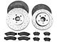 Xtreme Stop Precision Cross-Drilled and Slotted Brake Rotor and Carbon Graphite Pad Kit; Front and Rear (94-04 Mustang Cobra, Bullitt, Mach 1)