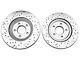 Xtreme Stop Precision Cross-Drilled and Slotted Brake Rotor and Carbon Graphite Pad Kit; Front and Rear (11-14 Mustang V6)