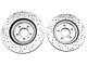Xtreme Stop Precision Cross-Drilled and Slotted Brake Rotor and Carbon Graphite Pad Kit; Front and Rear (11-14 Mustang GT)