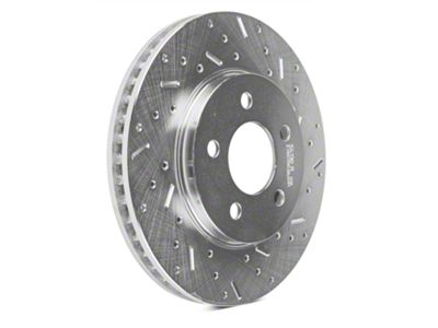 Xtreme Stop Precision Cross-Drilled and Slotted Rotors; Front Pair (05-10 Mustang V6)