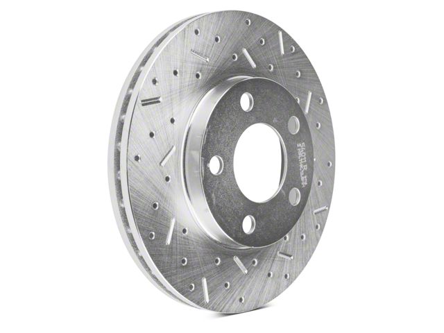 Xtreme Stop Precision Cross-Drilled and Slotted Rotors; Front Pair (94-04 Mustang GT, V6)