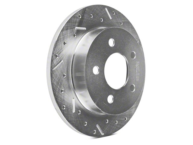 Xtreme Stop Precision Cross-Drilled and Slotted Rotors; Rear Pair (94-04 Mustang GT, V6)