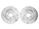 Xtreme Stop Precision Cross-Drilled and Slotted Rotors; Rear Pair (94-04 Mustang GT, V6)
