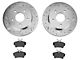 Xtreme Stop Precision Cross-Drilled and Slotted Brake Rotor and Carbon Graphite Pad Kit; Rear (94-04 Mustang GT, V6)