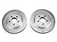 Xtreme Stop Precision Cross-Drilled and Slotted Rotors; Rear Pair (15-23 Mustang GT w/o Performance Pack, EcoBoost w/o Performance Pack, V6)