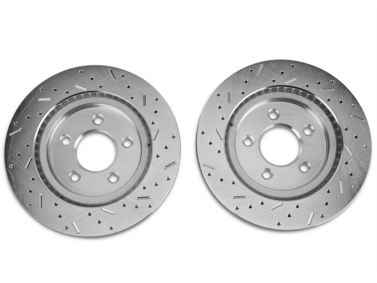 thumbnail image 2 of AM Autoparts Front & Rear Ceramic Brake Pad And Drilled/Slotted Coated Rotor Kit For BMW 5/6 Series 2 of 3