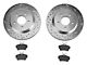 Xtreme Stop Precision Cross-Drilled and Slotted Brake Rotor and Carbon Graphite Pad Kit; Rear (94-04 Mustang Cobra, Bullitt, Mach 1)